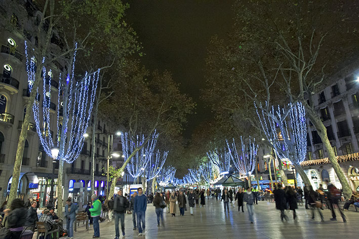 Christmas shopping on the Ramblas
