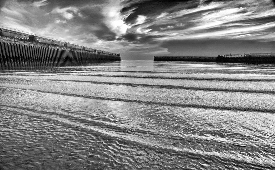 Low tide. evening light