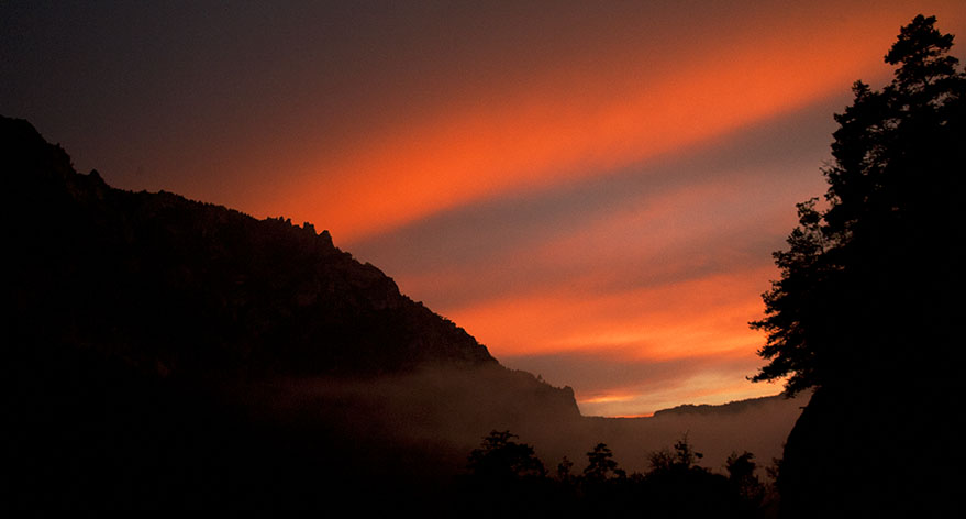 Stunning sunset over the Tarn