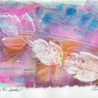 Follow the Leader. Monoprint.