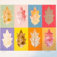 Leaves. Collages on paper.