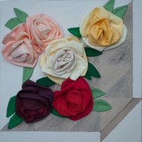 Roses. Soft sculpture.