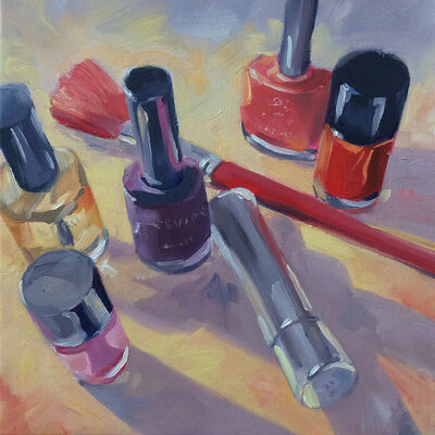 Oil painting nail varnish make up