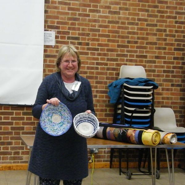 Marylyn's coil pots made at Liz's workshop