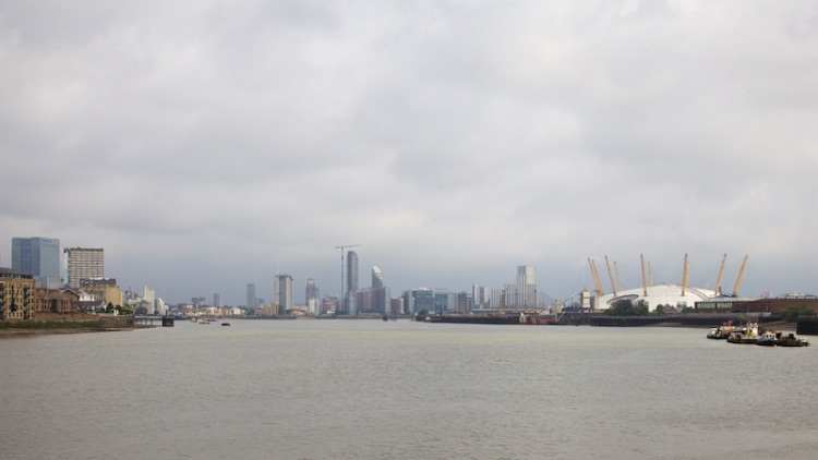 02 dome by river thames