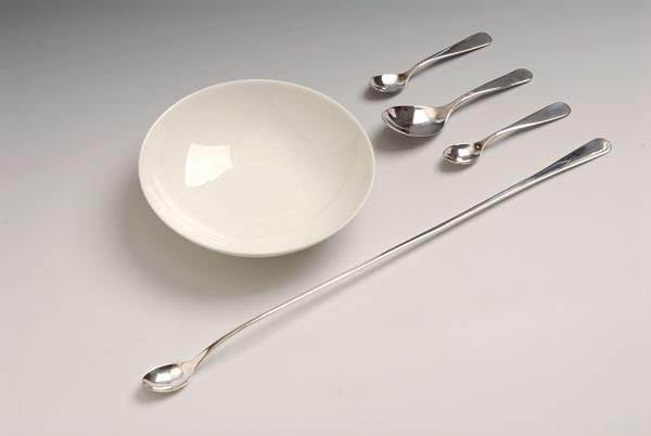 Hand forged silver spoons