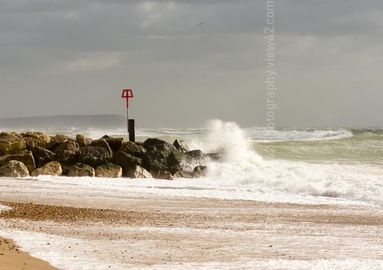 Storm at Hengistbury Head Hengistbury Head storm print