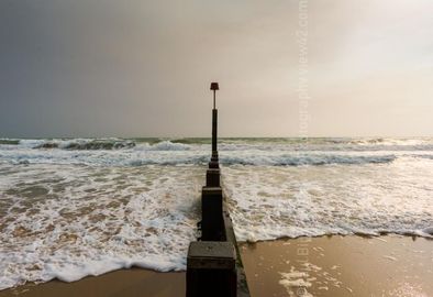 Splitting the Waves, Boscombe Beach, 20" x 16" incl. mount, £30 waves Boscombe beach