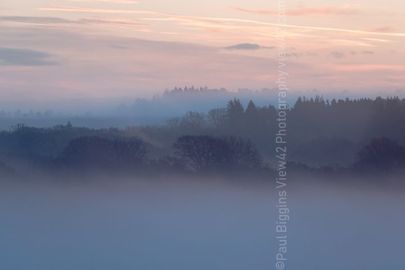 Misty Morning over Ashley Walk. 24" x 18" incl. mount, fine art paper. New Forest Misty Morning Mist print