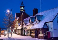 Fordingbridge Town Hall, February 2018. 16" x 12" incl. mount.