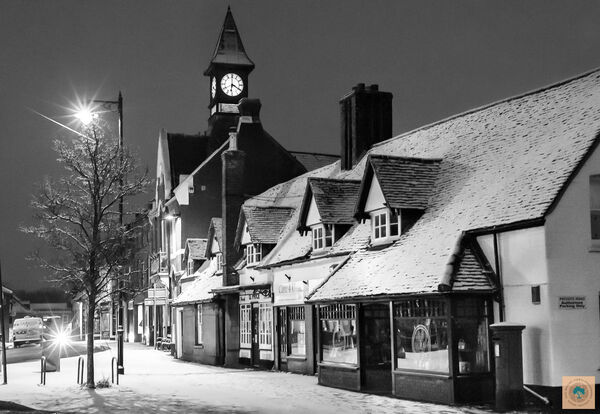 Fordingbridge Town Hall in snow