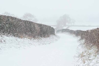 Avon Valley footpath in Snow, Burgate