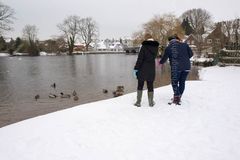 Beast From The East in Fordingbridge winter spring 2018 Fordingbridge New Forest