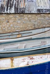 Boat House rowing boats, blue, corrugated roof