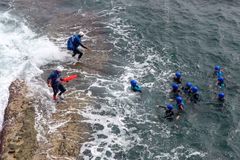 Coasteering coasteering, sea, Dorset