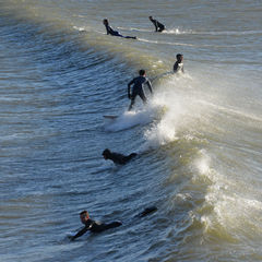 Surfers at Boscombe