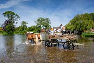 'The Hay Wain' at Fordingbridge. 24" x 18" incl. mount, fine art paper. Fordingbridge Hay Wain