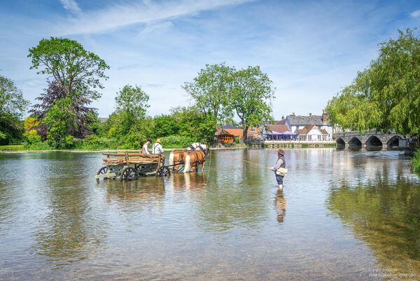 'Hay Wain' with Fisherman, Fordingbridge