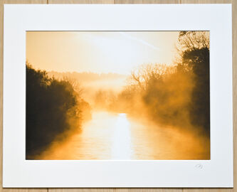 November sunrise on The River Avon, A3 print with 20" x 16" mount. £28