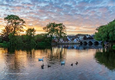 Summer Sky at Fordingbridge, 16" x 12" incl. mount.