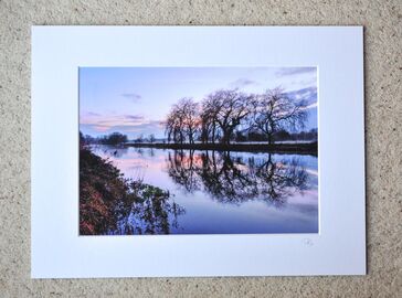 River Avon at Fordingbridge, A4 print with 16" x 12" mount. £20