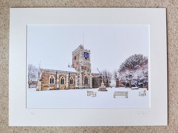 St Mary's, Fordingbridge, A3+ with 24" x 18" mount, fine art paper Limited Edition. £40