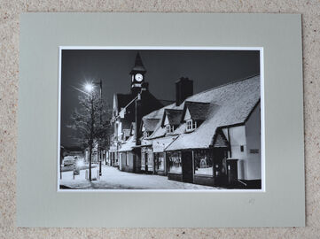 Fordingbridge Town Hall and High Street, A4 print with 16" x 12" mount. £20
