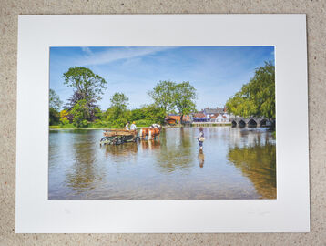 Fisherman at The Hay Wain, A3+ print with 24" x 18" mount, fine art paper. Limited Edition. Special Offer £40