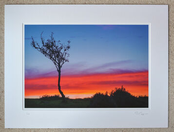 Red Sky at Deadman Hill, A3+ with 24" x 18" incl. mount, fine art paper. Limited Edition. £40