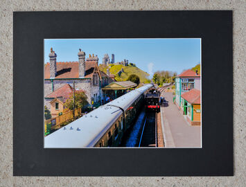 Corfe Castle, Dorset, A4 print with 16" x 12" mount. £15