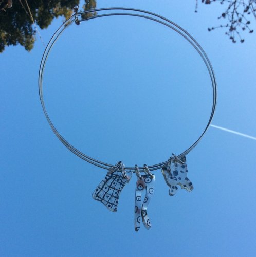 Sterling silver washing line choker