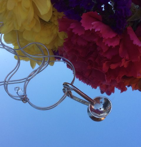 Sterling silver sieve pendant