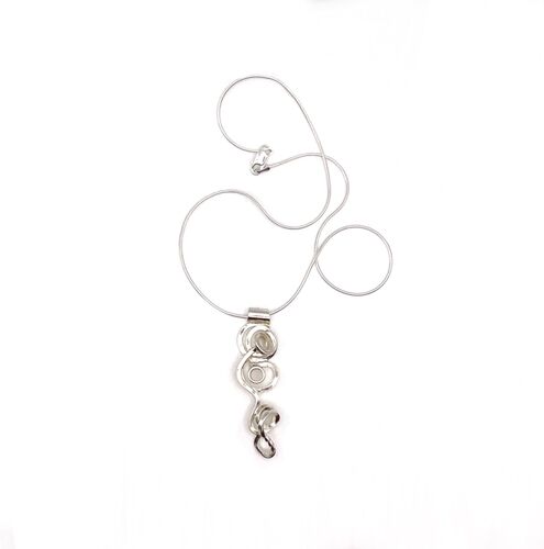 Sterling silver twisty pendant