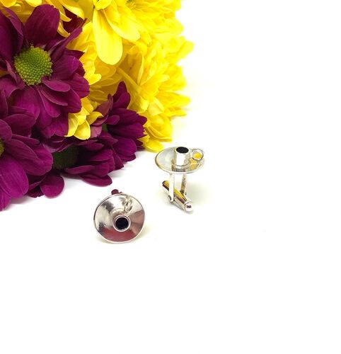 Sterling silver espresso coffee cup cufflinks