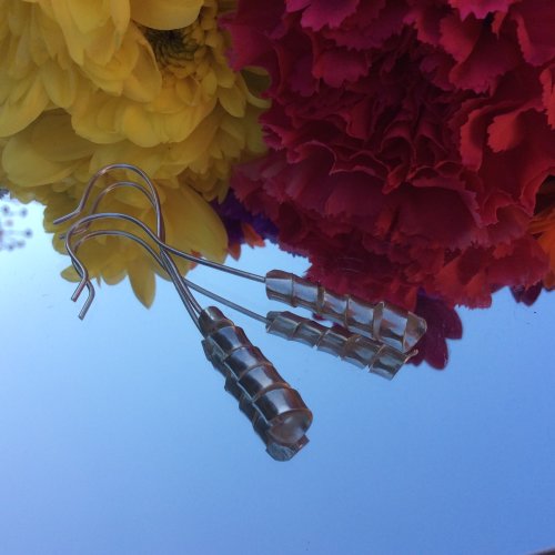 Sterling silver curly earrings