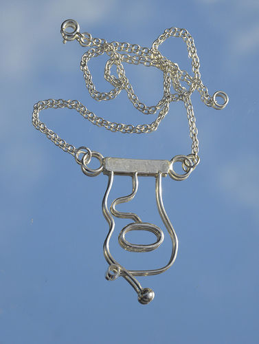 Sterling silver abstract necklace