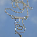 Sterling silver abstract necklace