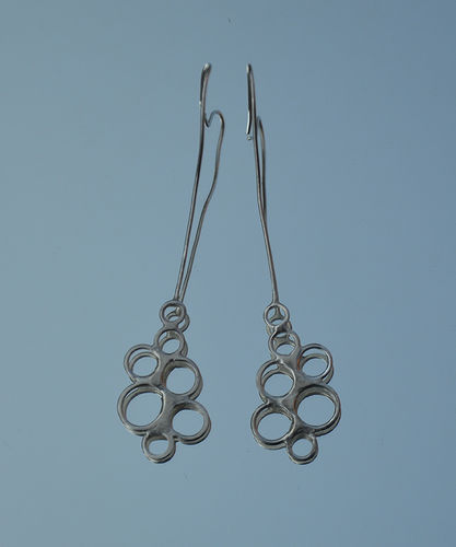 Sterling silver bubble earrings