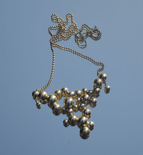 Sterling silver bubbles choker necklace