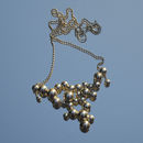 Sterling silver bubbles choker necklace