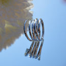 Sterling silver hammered wrap ring