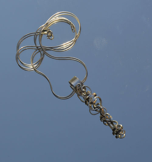 Sterling silver curly pendant