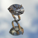 Sterling silver fish n chips ring
