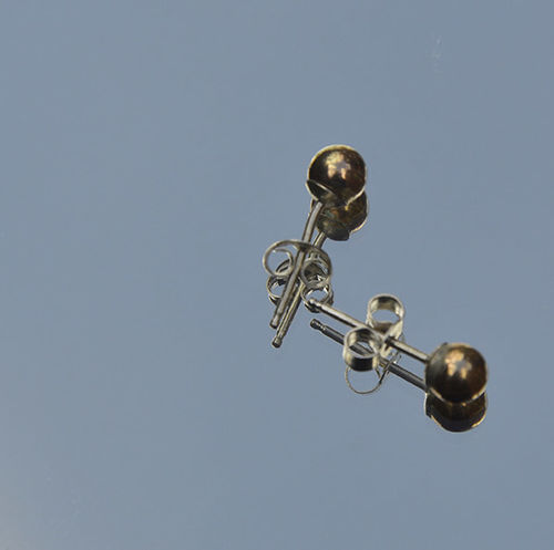 Sterling silver & 9 carat gold earrings