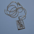 Sterling silver and gold picture pendant