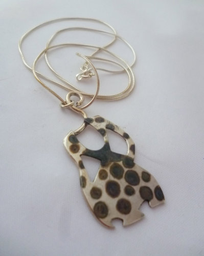 Silver party dress with leopard print oxide
