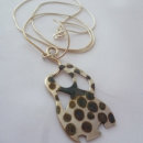 Silver party dress with leopard print oxide