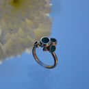 Sterling silver turquoise enamel ring