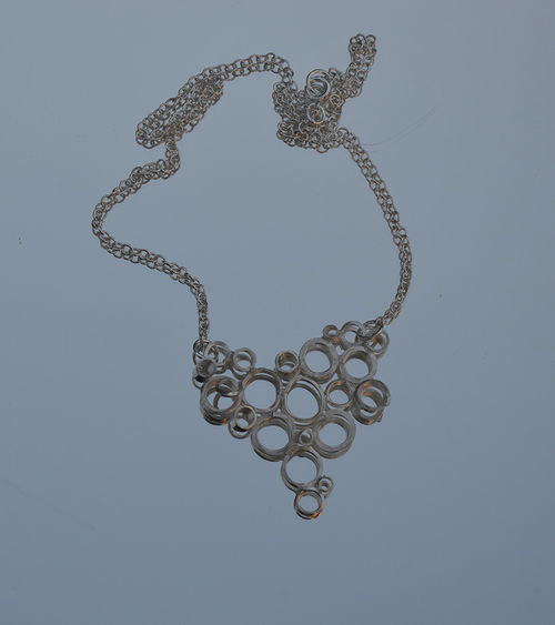 Sterling silver tube necklace