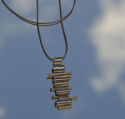 Sterling silver tube pendant